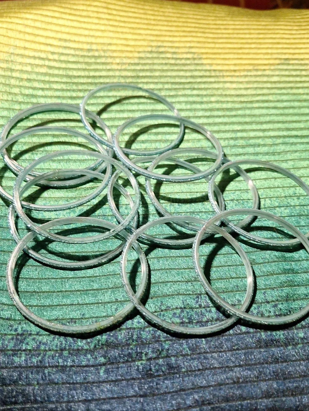 Silver-Tone Stackable Hoop Bangle Set - Women's Accessories